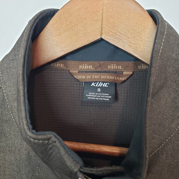 KUHL Impakt 1019 Full Zip Jacket Medium Dark Heather Brown Men's Size Small VGUC - Picture 2 of 13